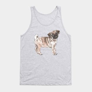 Cute Sad Pug - (in colour) Tank Top